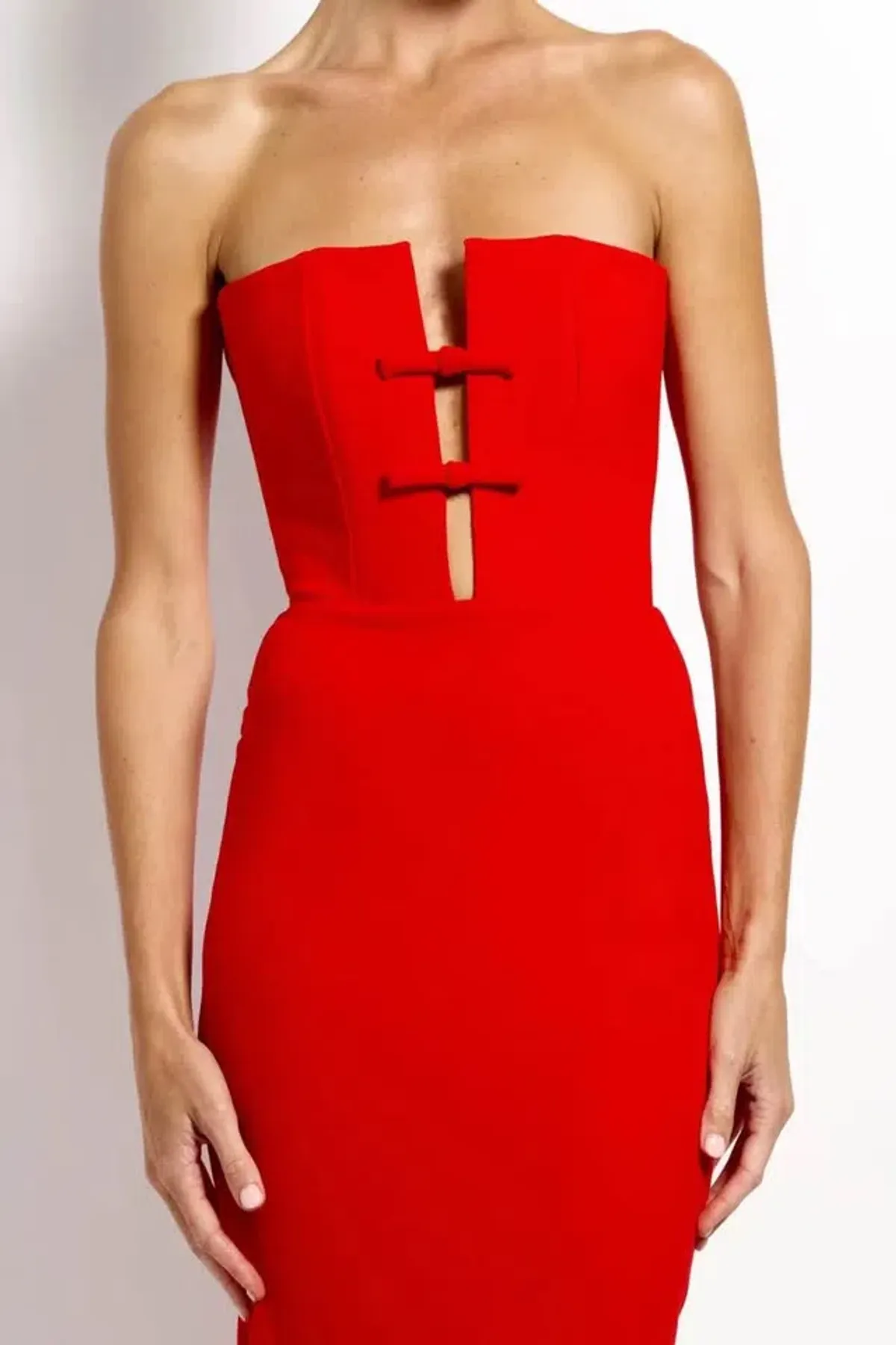Effie Kats Addison Gown Cherry Red Size XS / 6 - Image 3