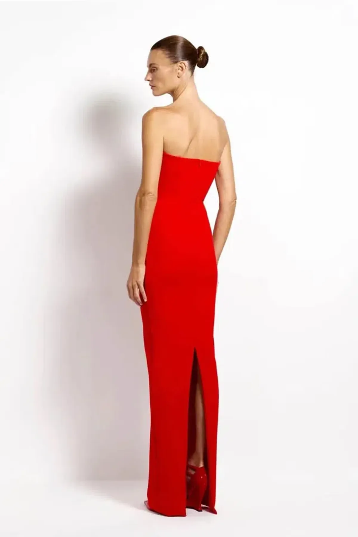 Effie Kats Addison Gown Cherry Red Size XS / 6 - Image 2