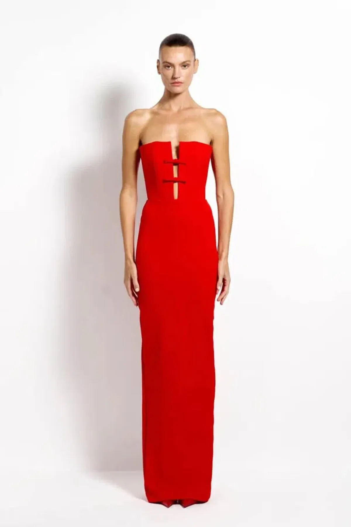 Effie Kats Addison Gown Cherry Red Size XS / 6 for rent on The Volte - main image