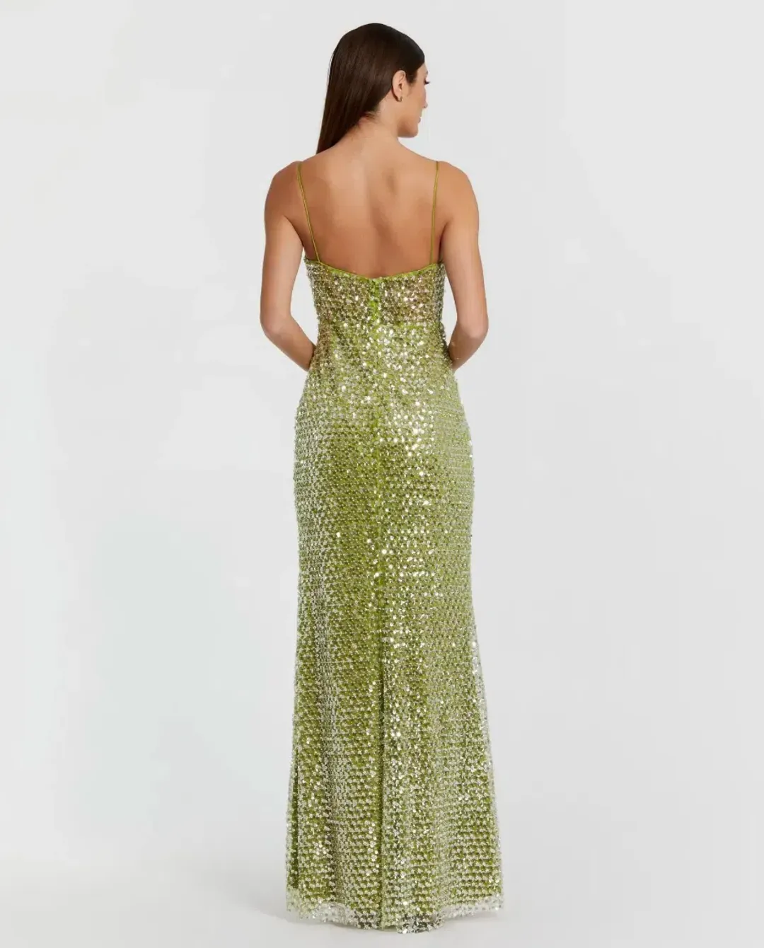 Mac Duggal Green Embellished Bustier Column Gown for rent on The Volte - main image