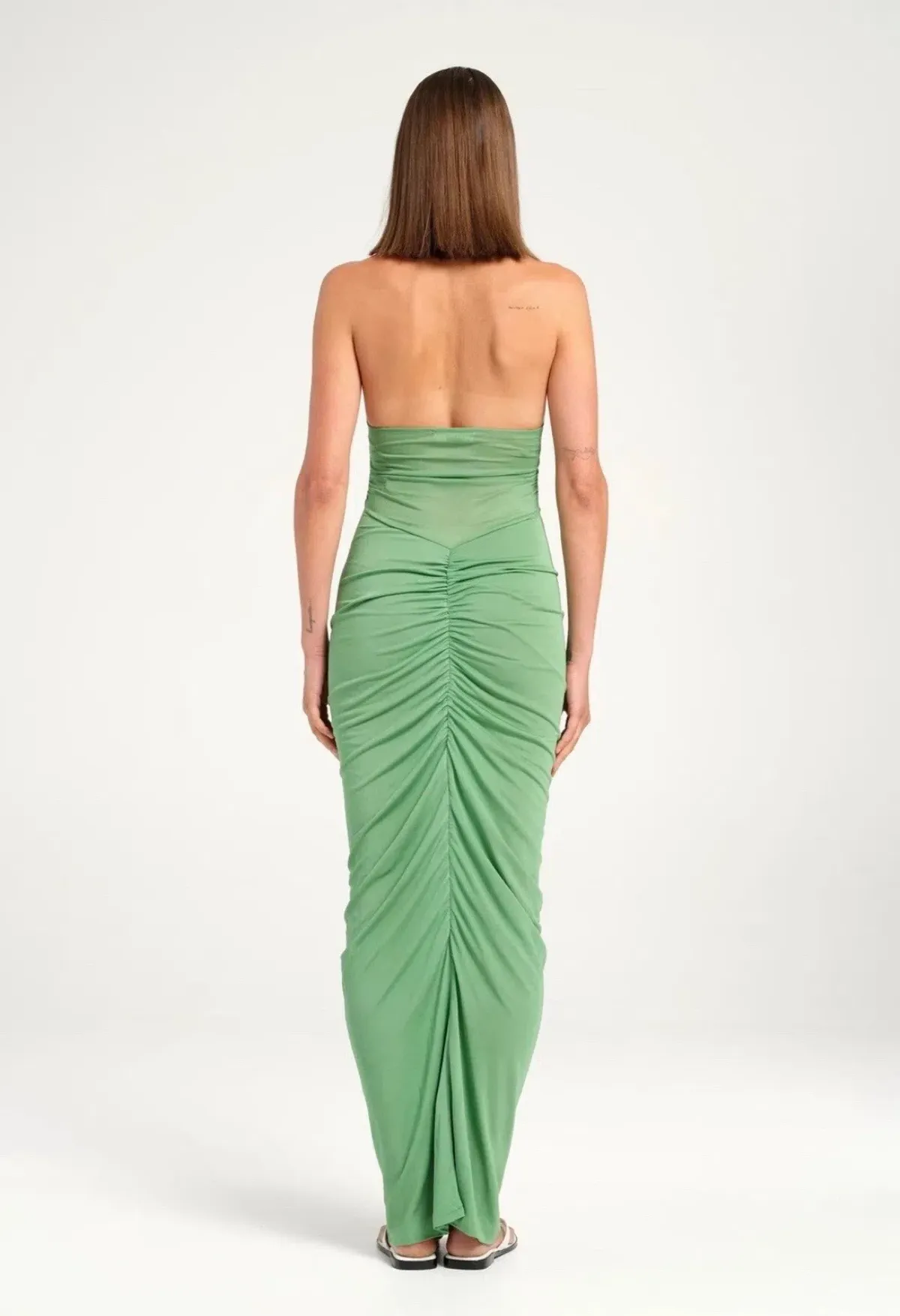 BENNI Pierre Maxi Dress In Forest Green | Size AU 10 - Image 4