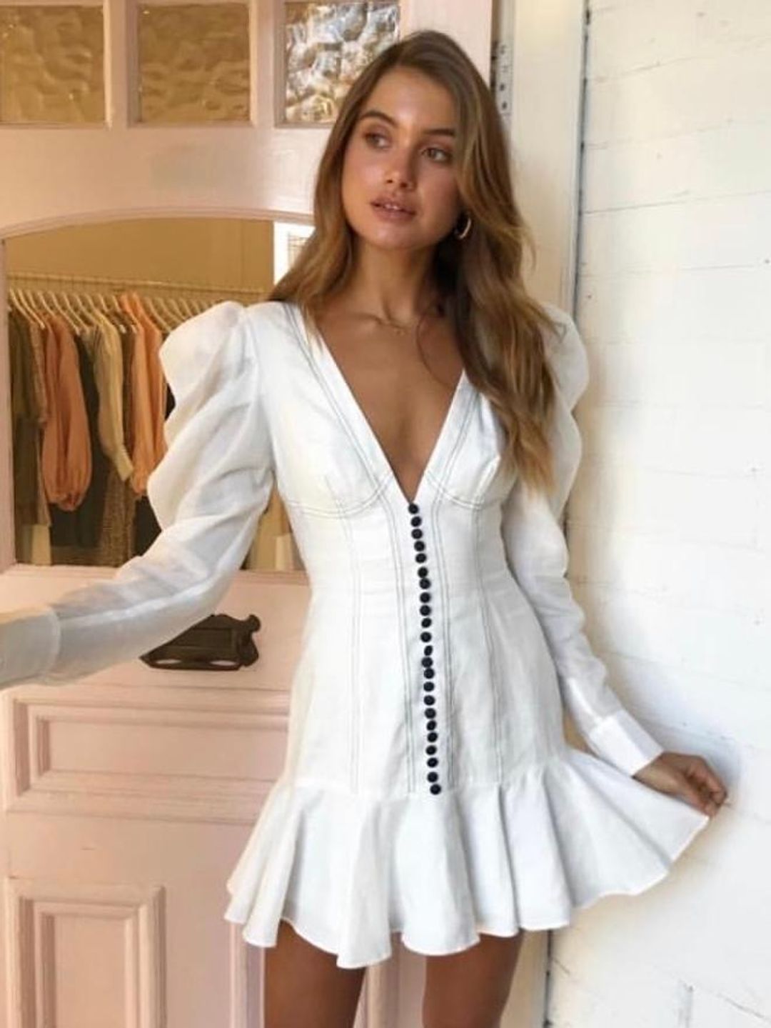 Joslin Norah Dress White Size 6 for rent on The Volte - main image