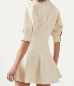 Aje Claire Pearl Mini Dress Sandstone Beige for rent on The Volte - image 2