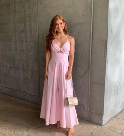 Scanlan Theodore Cotton Strappy Dress Pale Pink Size 8 for rent on The Volte - image 2