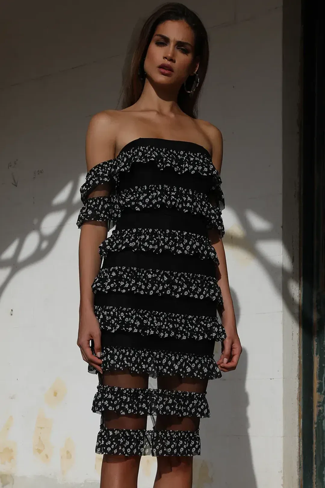 Prem The Label Ladylike Midi Dress Black Size 6 for rent on The Volte - main image
