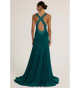 Ance Gria Rina Gown in Teal Size 8 for rent on The Volte - image 3