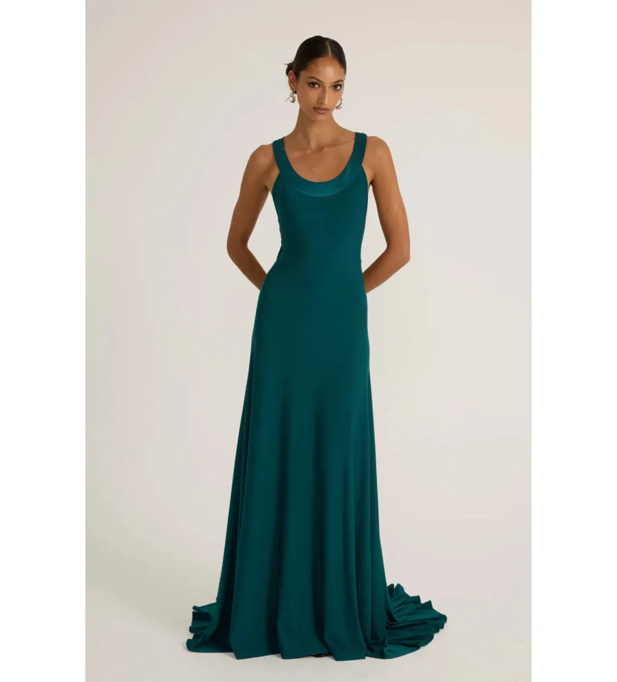 Ance Gria Rina Gown in Teal Size 8 for rent on The Volte - main image