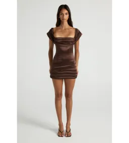 Ance Gria Madeline Mini Dress in Brown Size 8 for rent on The Volte - image 1