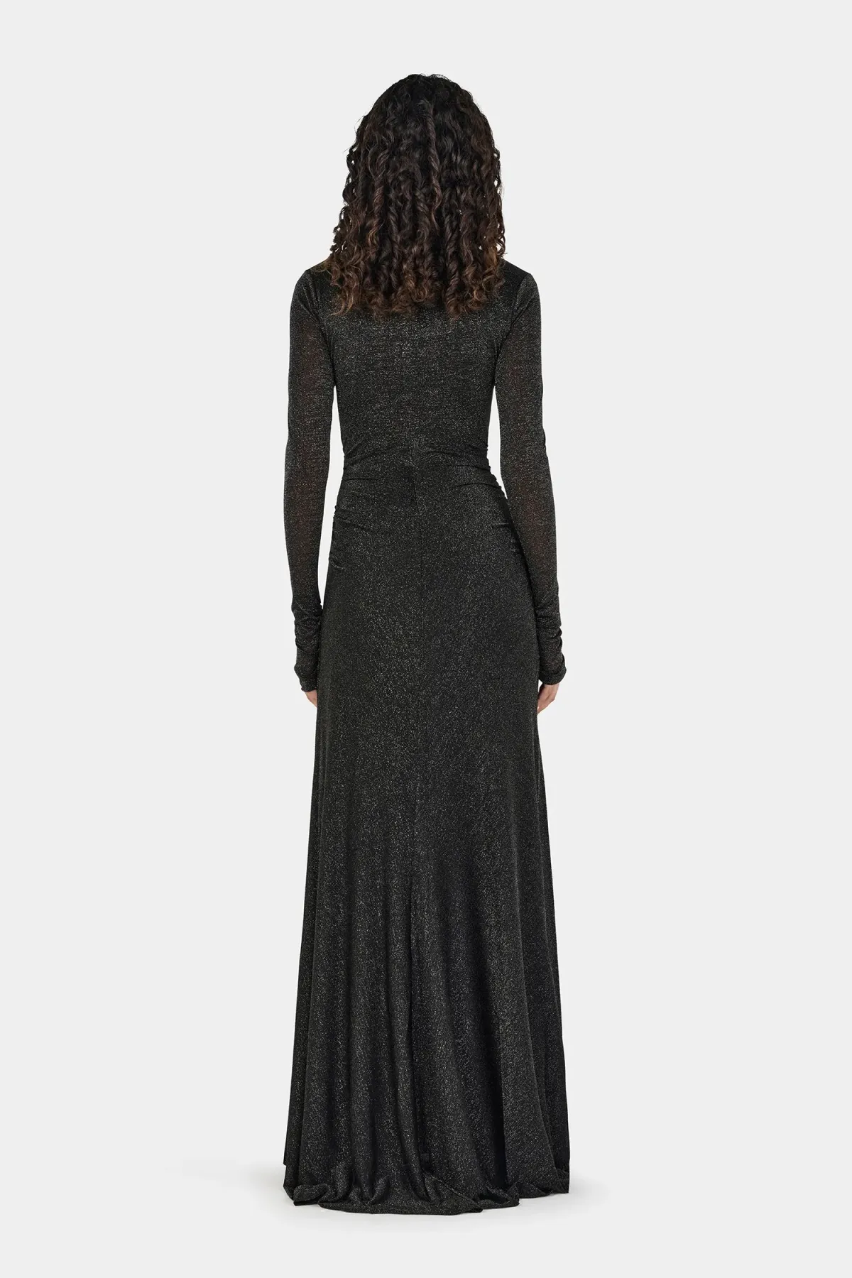 Hansen + Gretel Phoebe Maxi Dress Charcoal Lurex - Image 2
