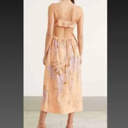 🌸 Zimmermann Rosa Bralette Midi Dress in Lilac Pink Wisteria Floral Size 2/AU12 🌸 for rent on The Volte - image 4