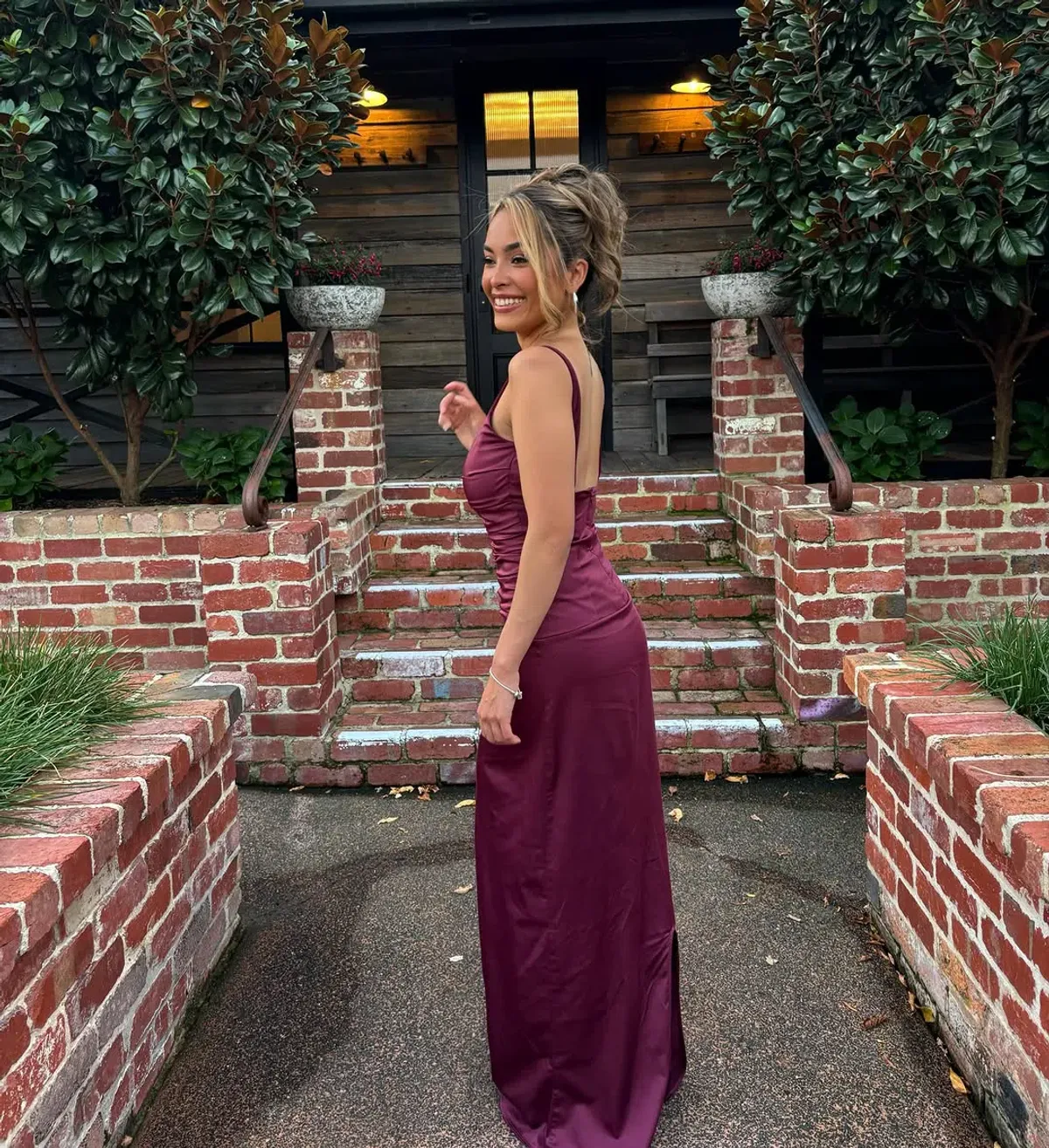 Ance Gria Atlein Gown in Plum - Image 2