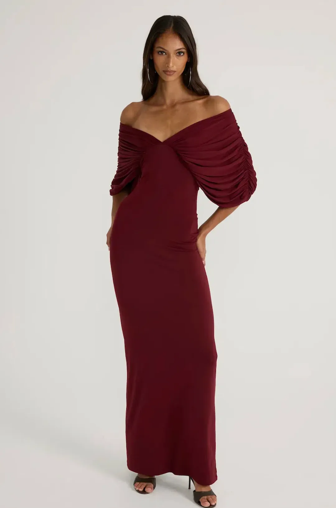 NEVE DRESS | BURGUNDY - SIZE 6 for rent on The Volte - main image