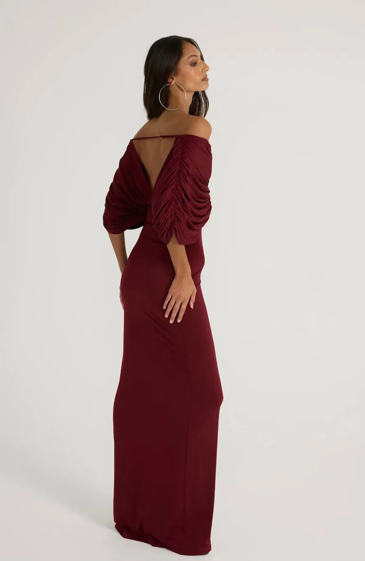 NEVE DRESS | BURGUNDY - SIZE 8 - Image 3