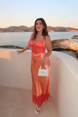 Sneaky Link Lilah Maxi Dress Orange Size XL for rent on The Volte - image 1