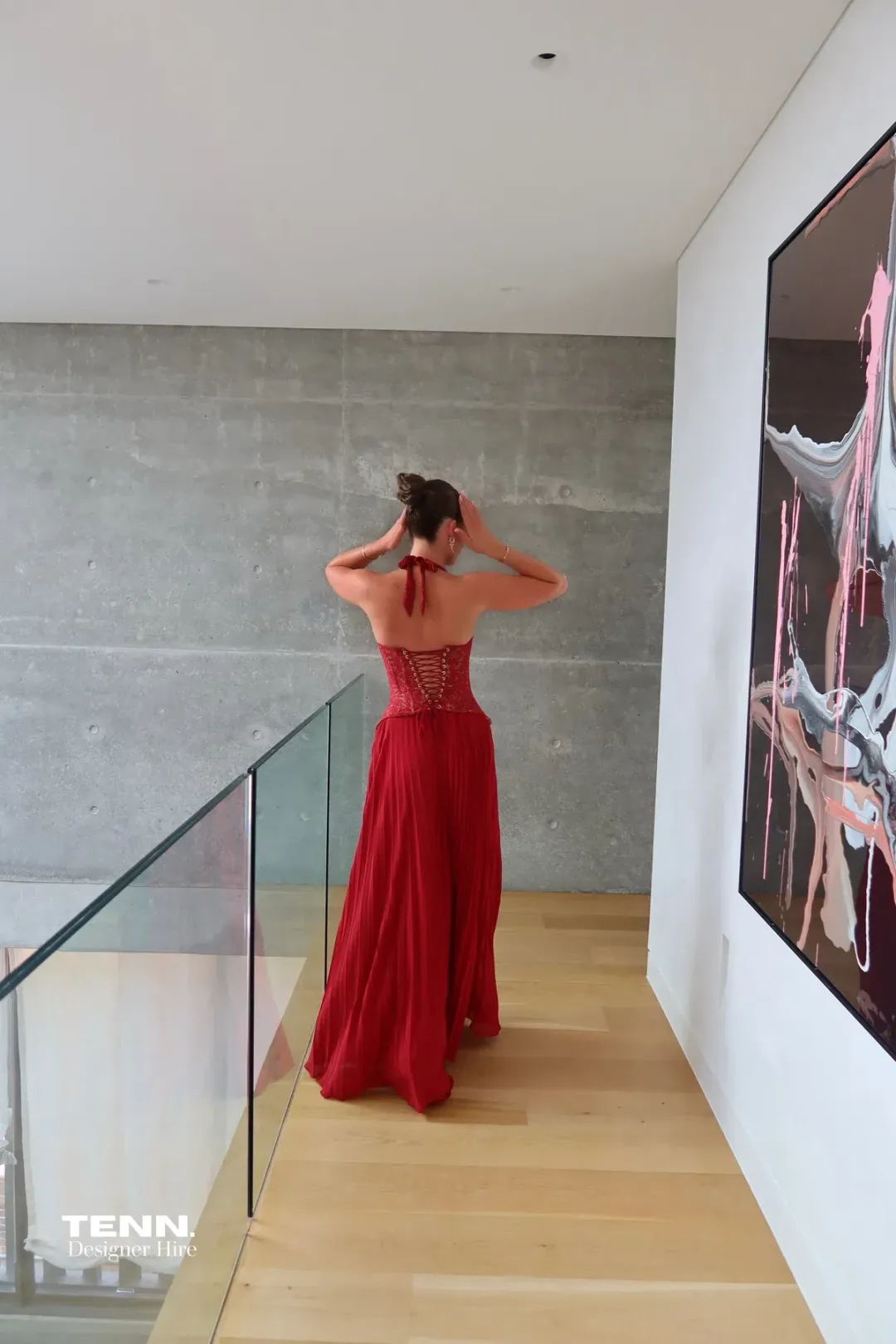 Fenity Gaia Gown Red Size L for rent on The Volte - main image