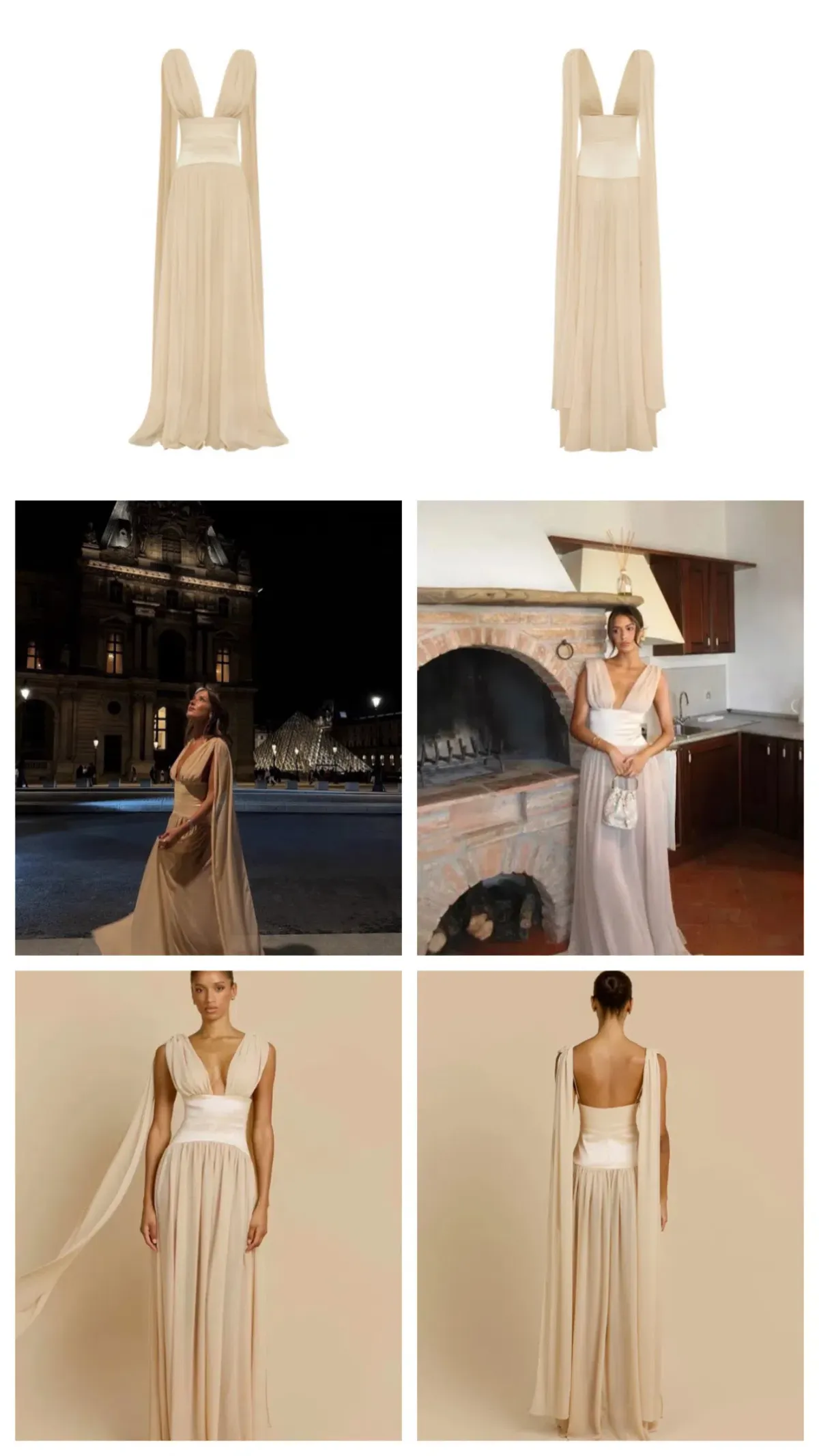 Arcina Ori Ramona Floor-Length Champagne Gown Size XS - Image 5