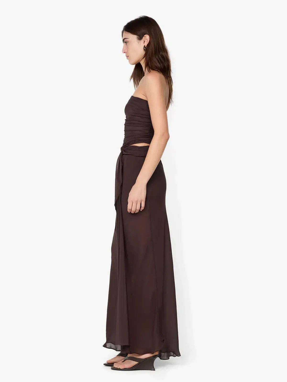 BEC & BRIDGE JEHNAYA STRAPLESS MAXI / CHOCOLATE / SIZE 8 - Image 3