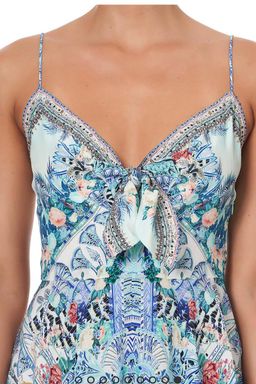 SHORT CAMILLA DRESS WITH TIE FRONT WINGS OF LUXOR - Size XS for rent on The Volte - image 4