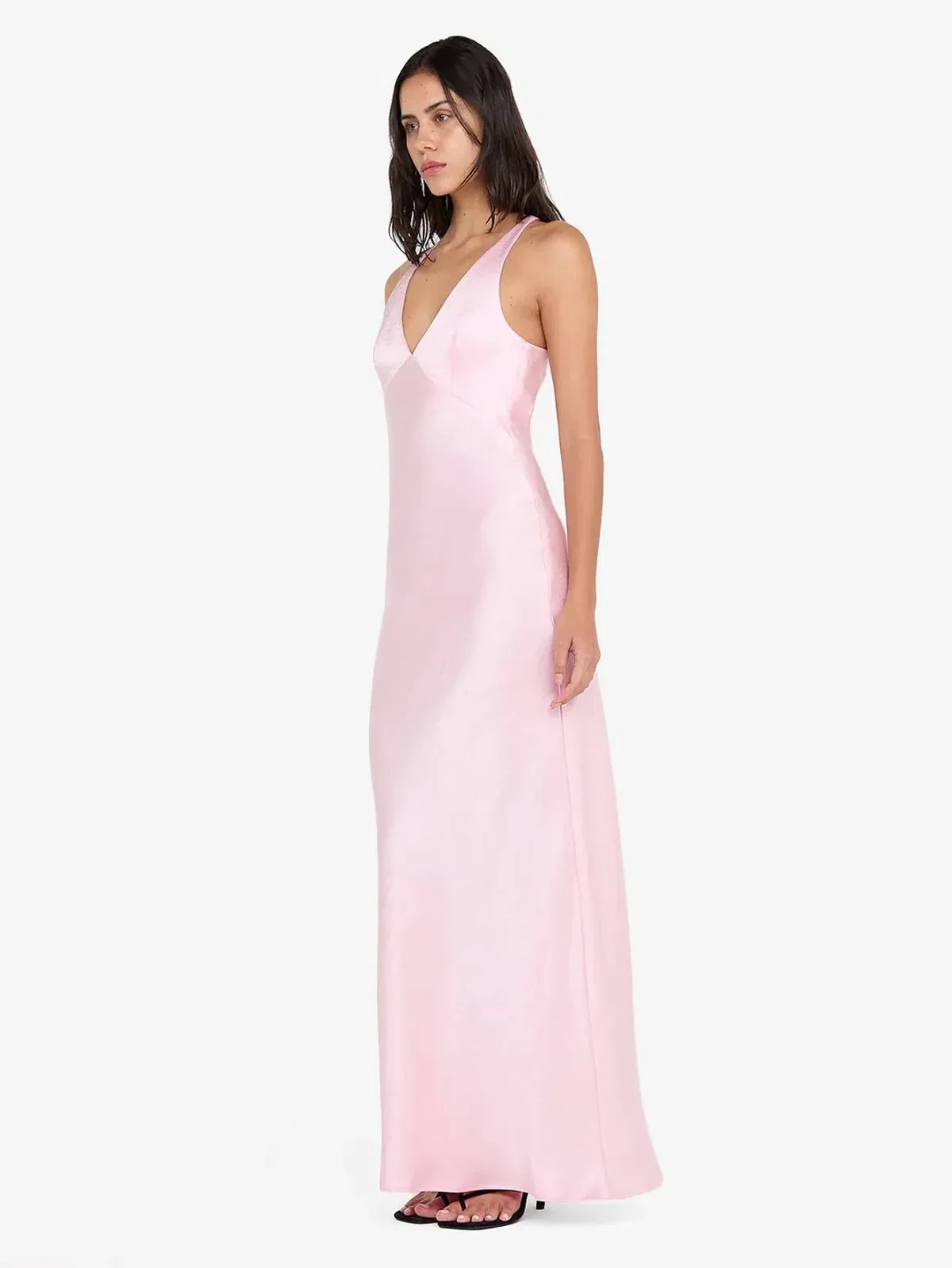 BEC & BRIDGE THE DREAMER V NECK MAXI / POWDER PINK / SIZE 6 - Image 2