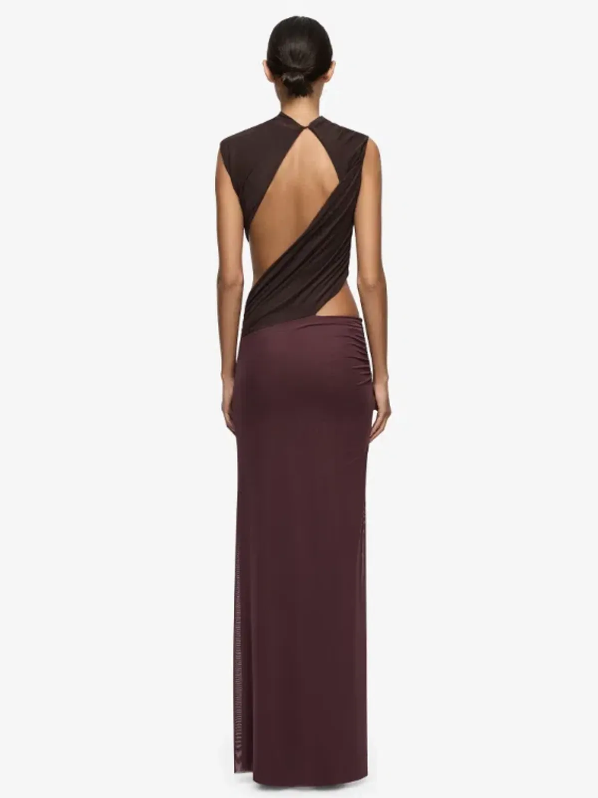 Bec and Bridge Conni Maxi Dress Aubergine Purple Dark Choc Size 6 - Image 4