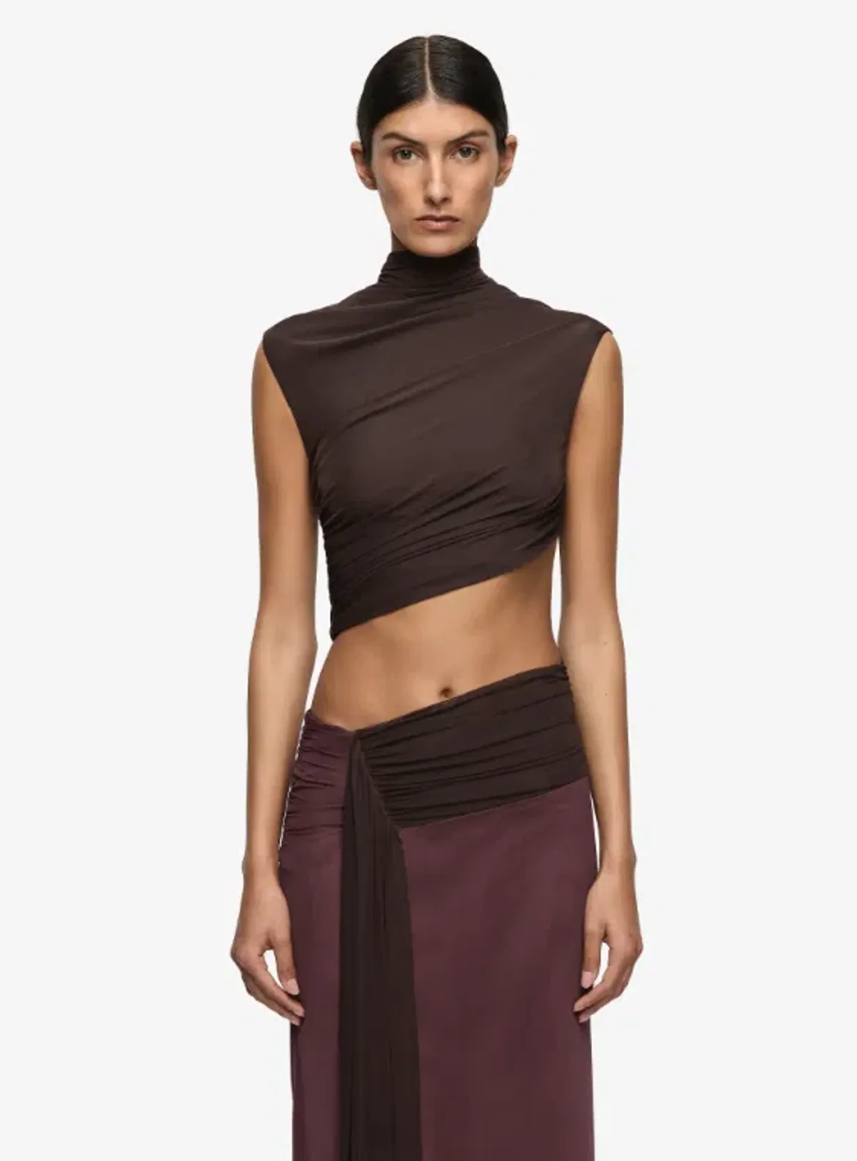 Bec and Bridge Conni Maxi Dress Aubergine Purple Dark Choc Size 8 - Image 3