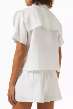 Oroton Handkerchief Shirt and Short Set White 8 AU for rent on The Volte - image 4