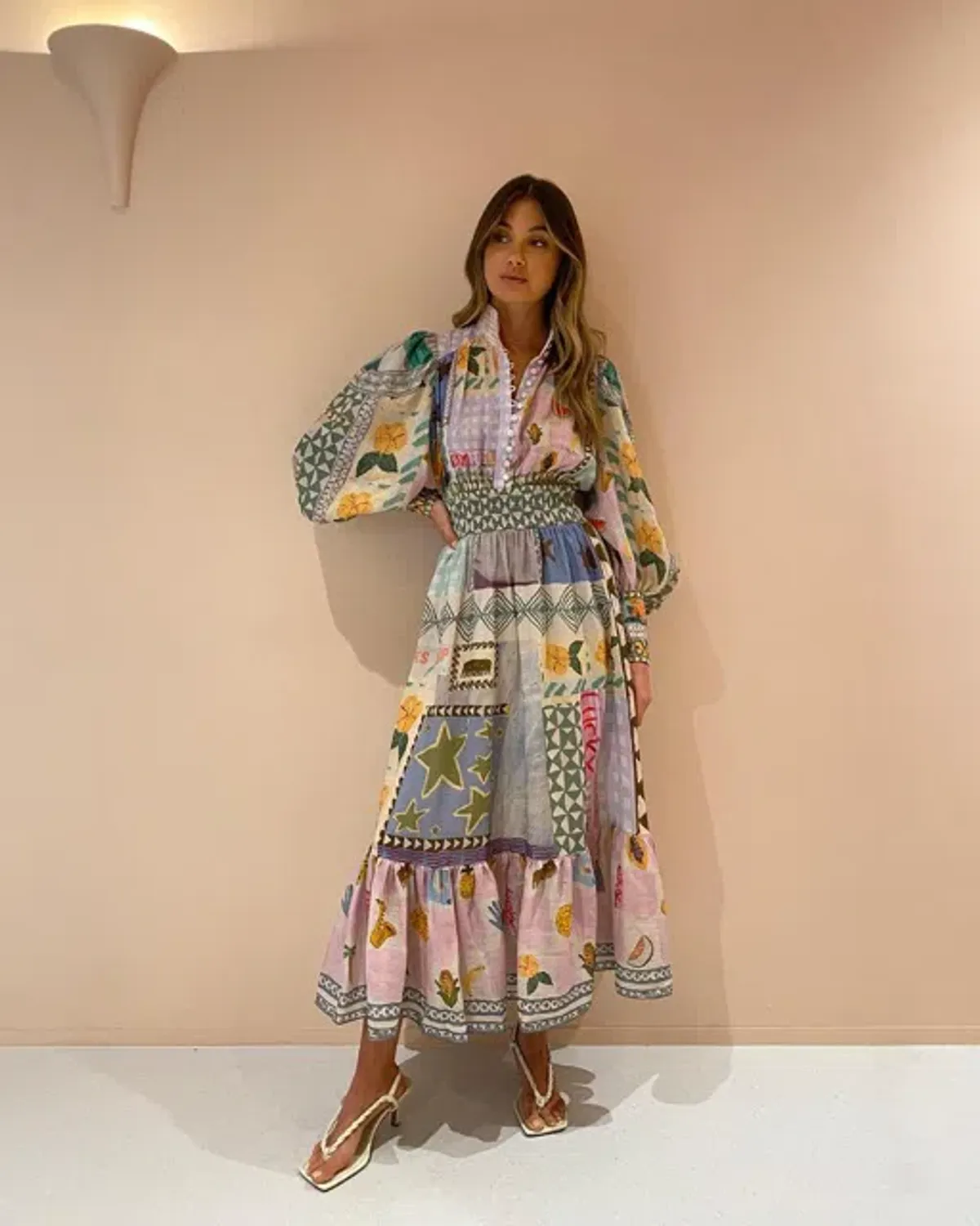 Alemais Emma Gale Shirtdress Multi Print Size 8 AU - Image 1