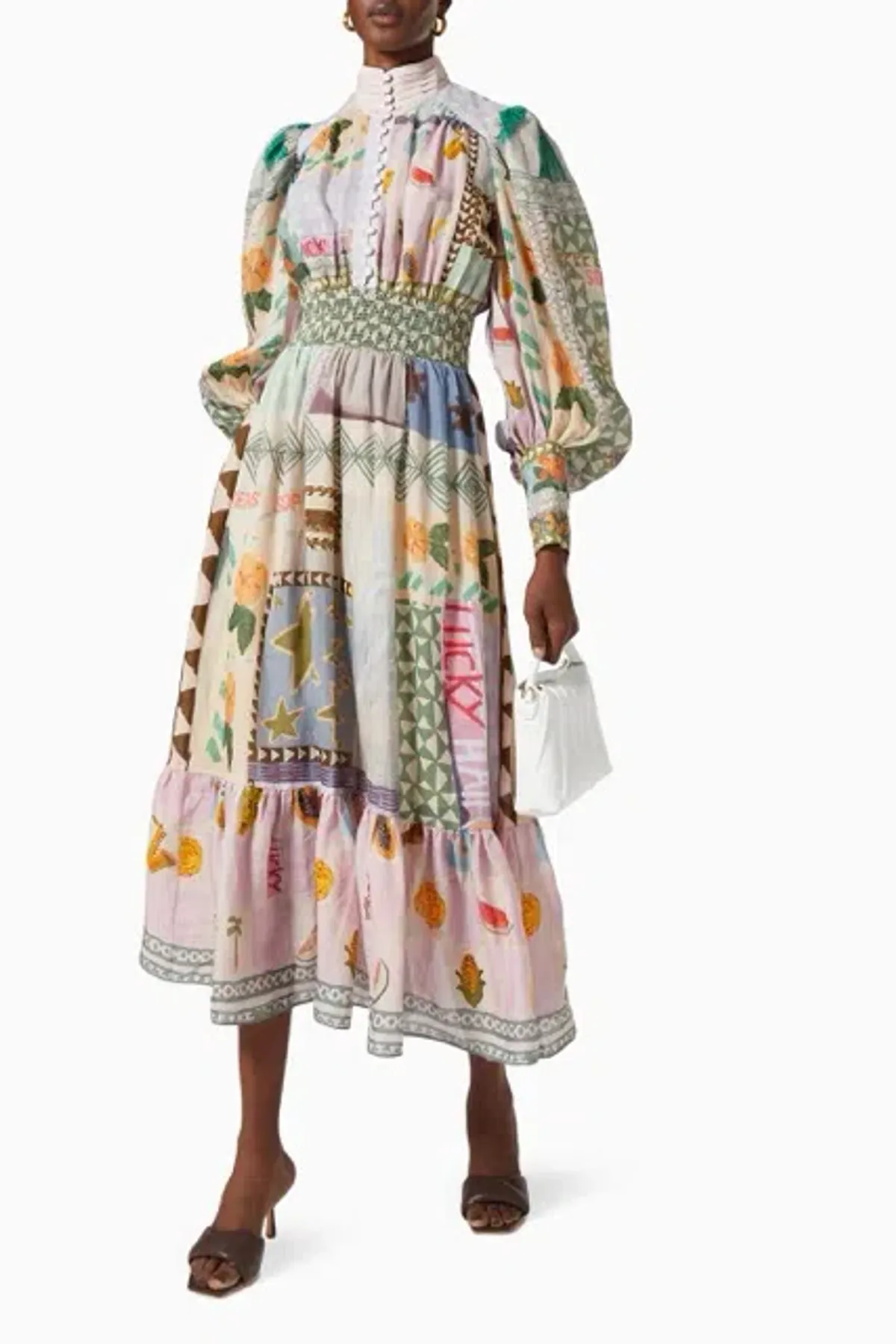 Alemais Emma Gale Shirtdress Multi Print Size 8 AU - Image 9