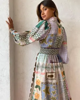 Alemais Emma Gale Shirtdress Multi Print Size 8 AU for rent on The Volte - image 6