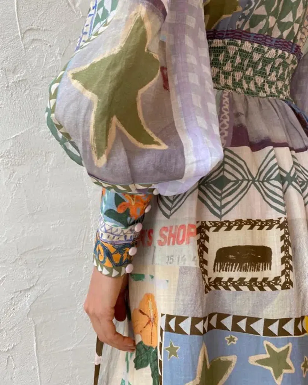 Alemais Emma Gale Shirtdress Multi Print Size 8 AU for rent on The Volte - main image