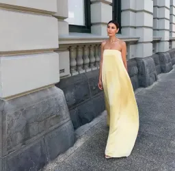 Anna Quan Delfina Maxi Dress Champagne Lemon Size 8 AU for rent on The Volte - image 4