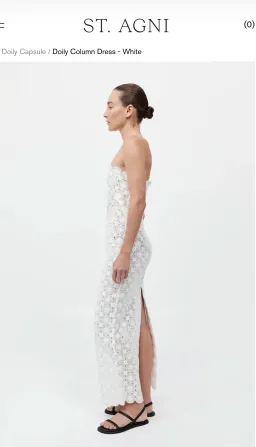 St Agni Doily Column Maxi Dress size M for rent on The Volte - image 2
