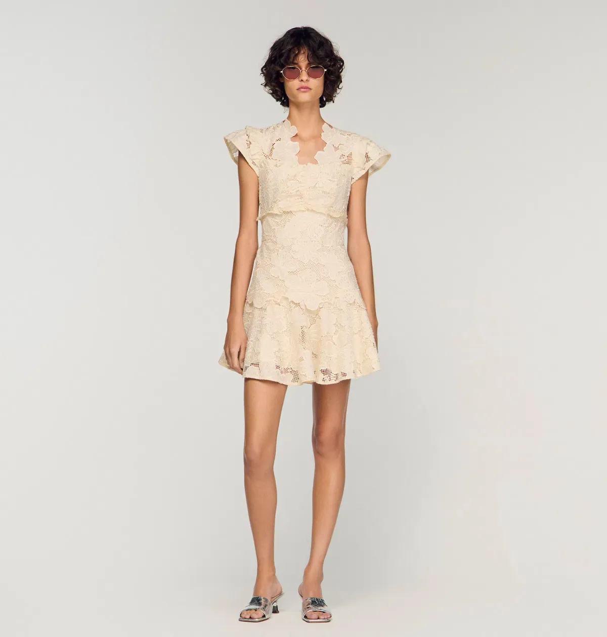 Short Guipure Dress - Image 2