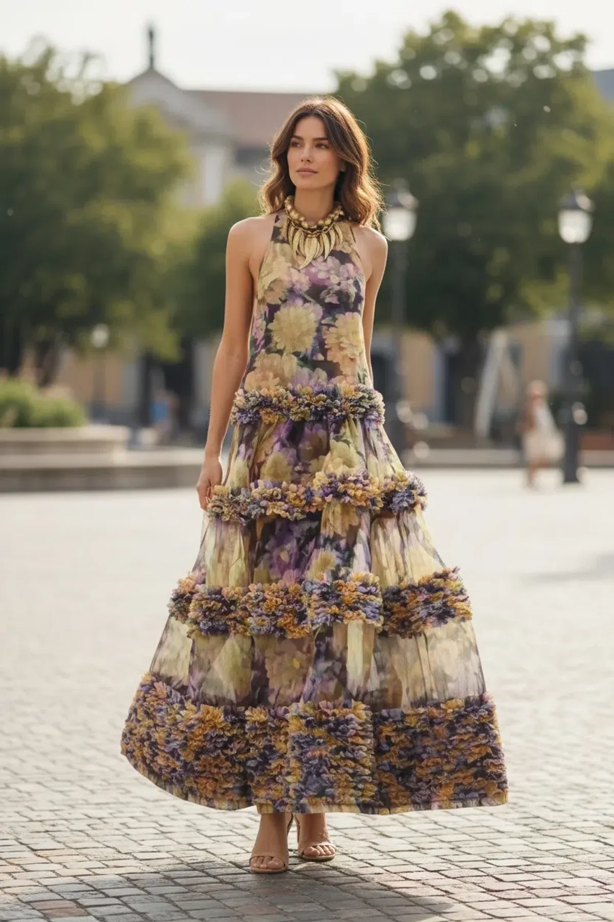 Zimmermann LUNA RUFFLE MAXI DRESS, Size 0P/ AU 6 - Image 3