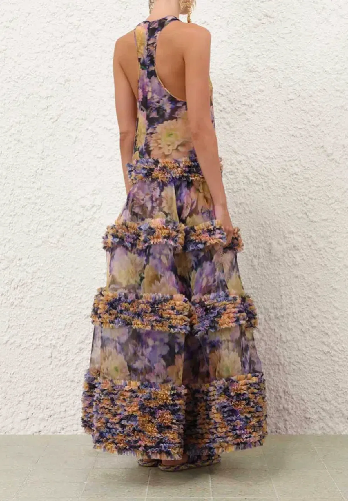 Zimmermann LUNA RUFFLE MAXI DRESS, Size 0P/ AU 6 - Image 2