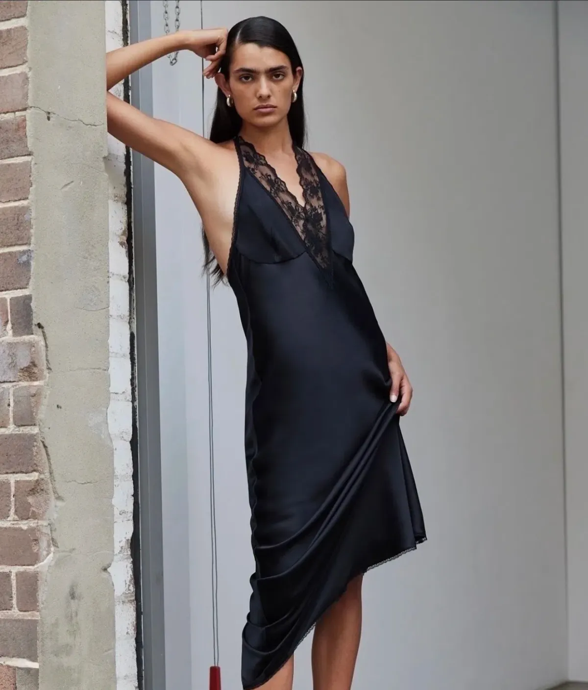 SIR THE LABEL ARIES DRESS BLACK - Image 1