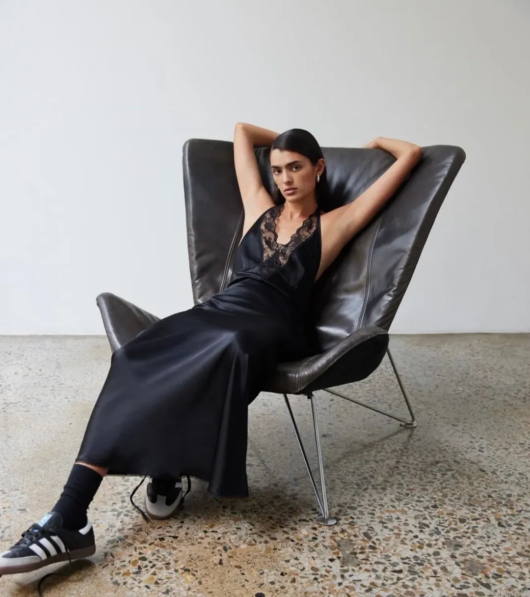 SIR THE LABEL ARIES DRESS BLACK for rent on The Volte - main image