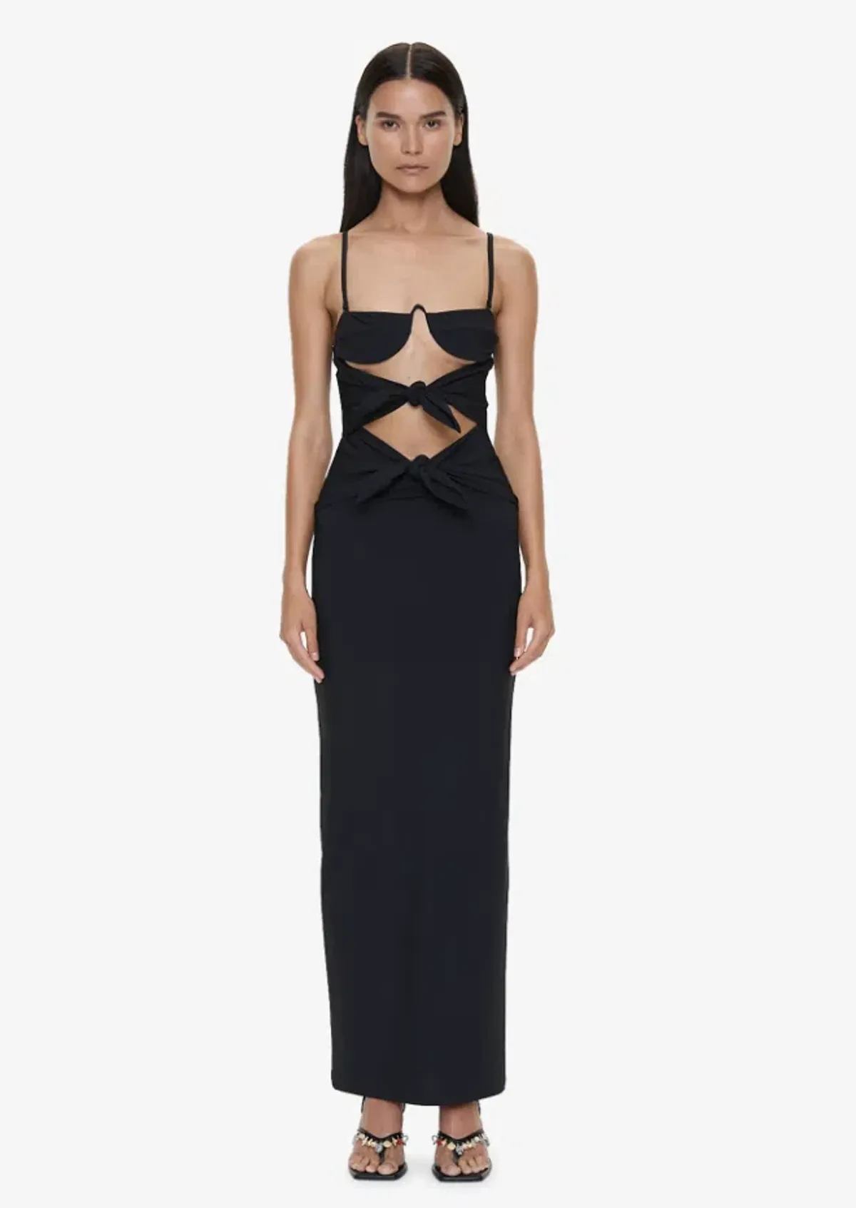 Christopher Esber Porto Tie Lycra Dress Black Size 8 - Image 1