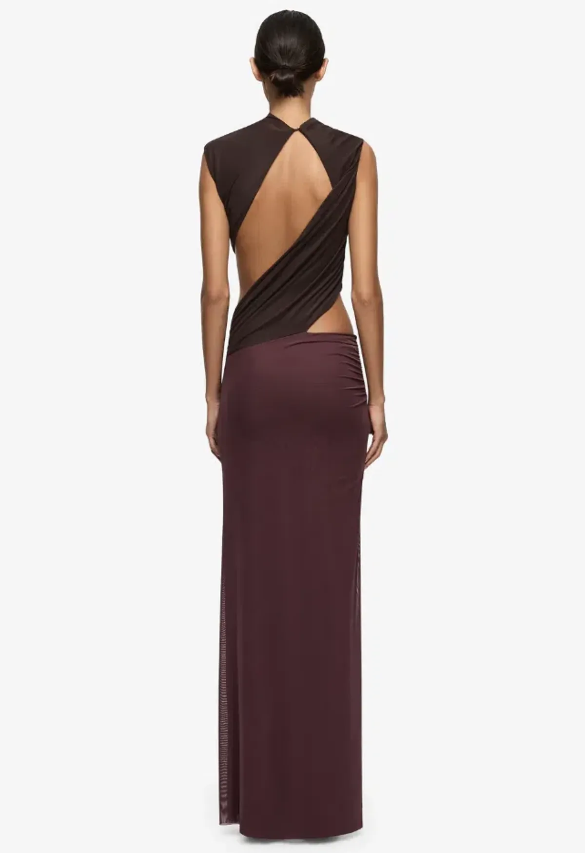 Bec & Bridge CONNI MAXI DRESS AUBERGINE/DARK CHOC Size 12 - Image 2