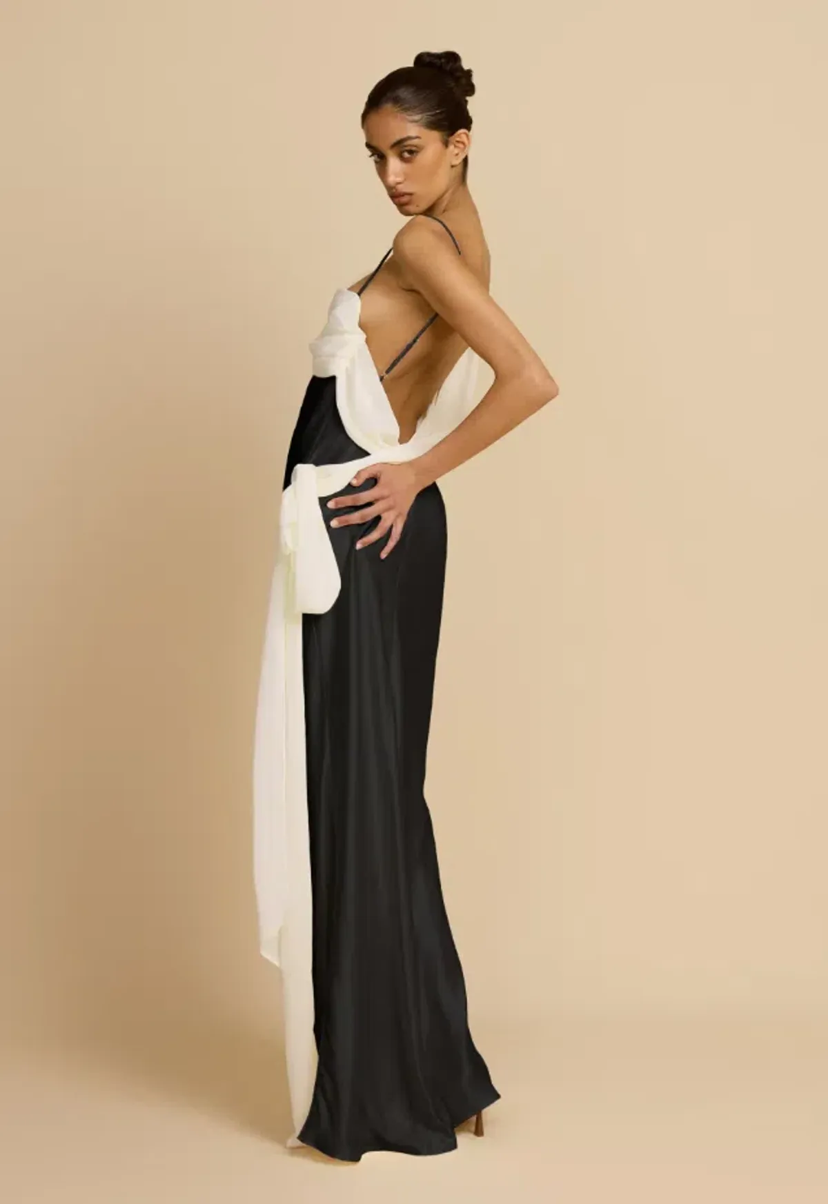 Arcina Ori HELENA DRESS BLACK & IVORY Size M - Image 2