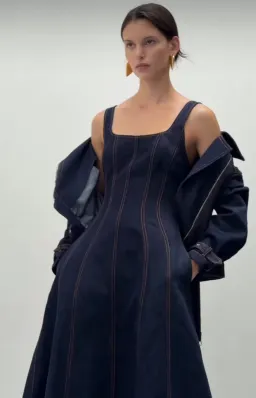 ANNA QUAN Justice Dress Dark Indigo Denim Size 8 AU for rent on The Volte - image 2