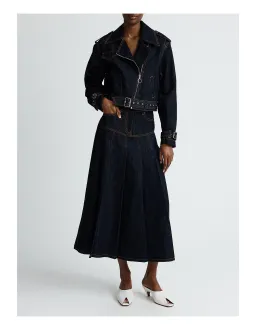 ANNA QUAN Phoenix Jacket Dark Indigo Denim Size 8 AU for rent on The Volte - image 1