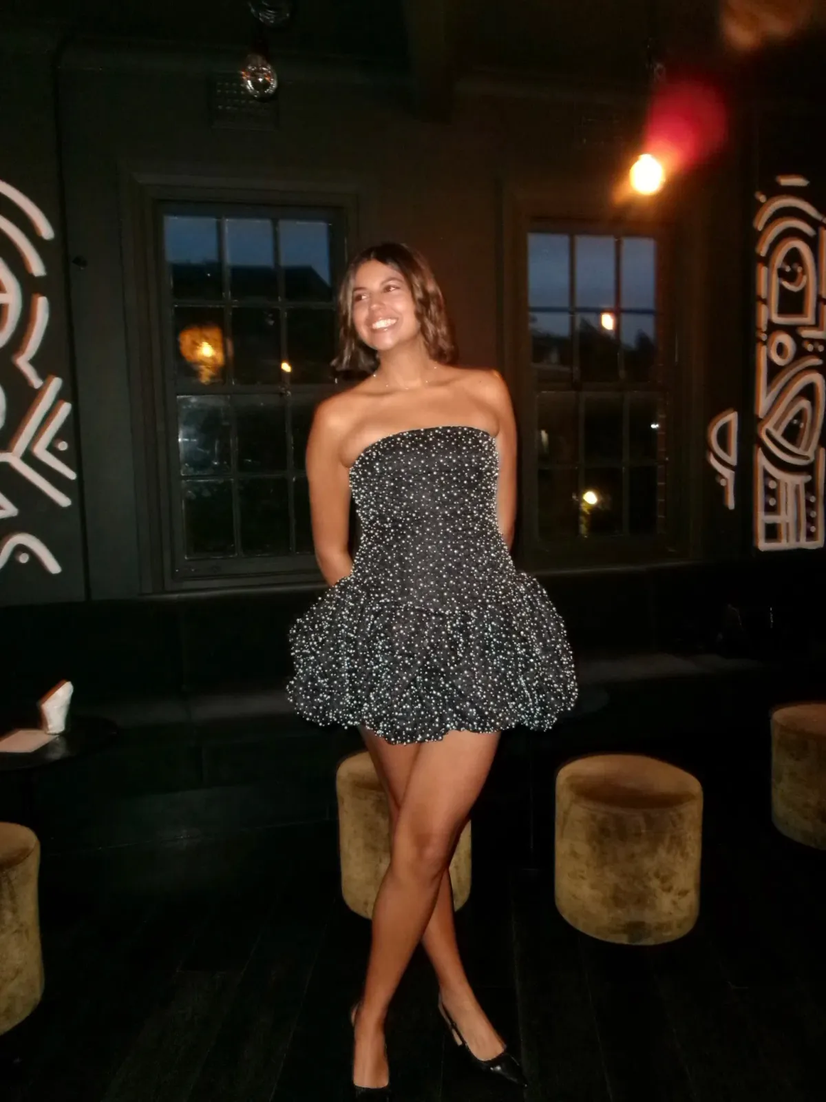 AJE Regina Pearl Mini Dress Size 10 for rent on The Volte - main image