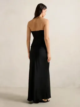 Forever New - Isra Drape Strapless Maxi Dress "Black" Size 8 for rent on The Volte - image 4