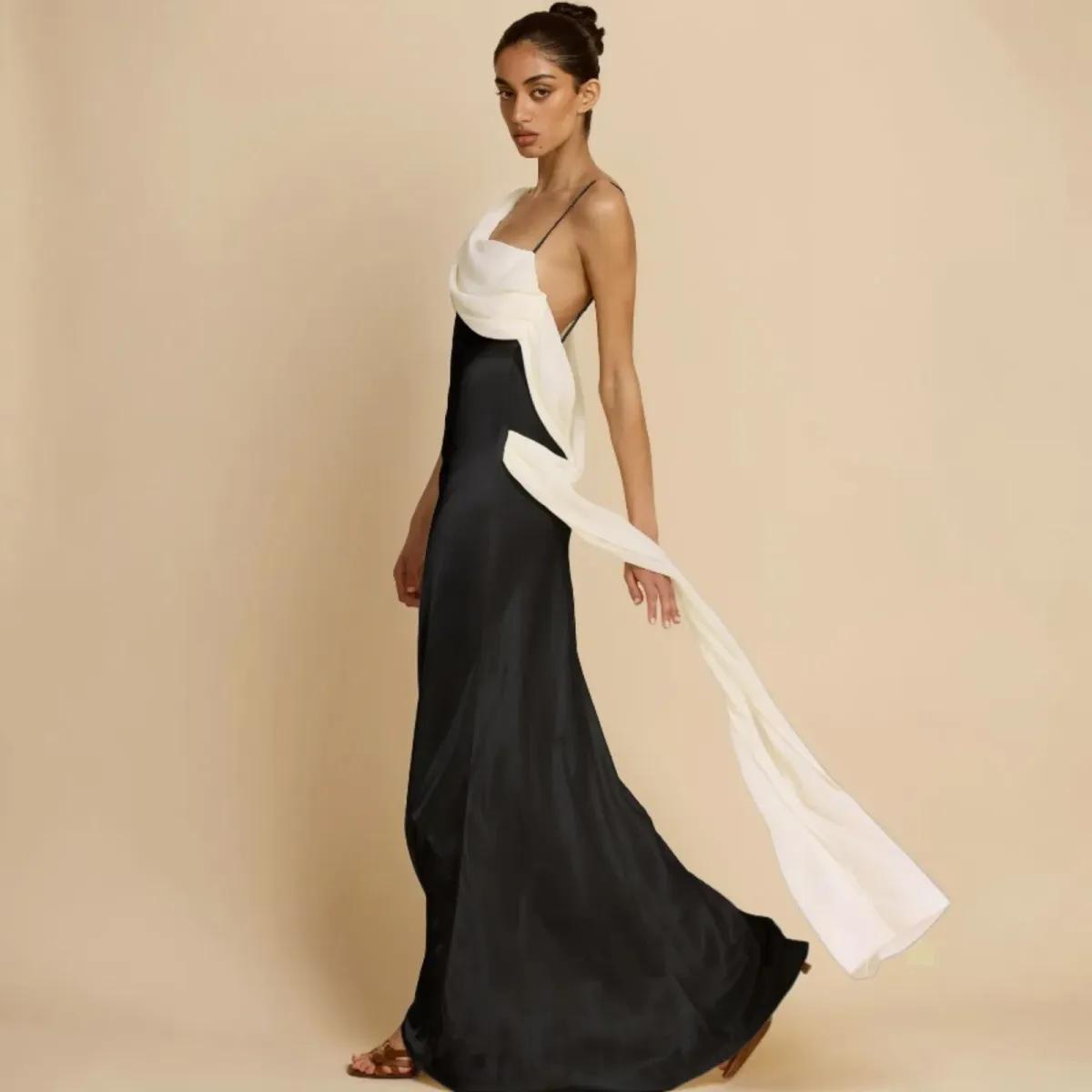 Arcina Ori Helena Dress Black & Ivory Medium - Image 1