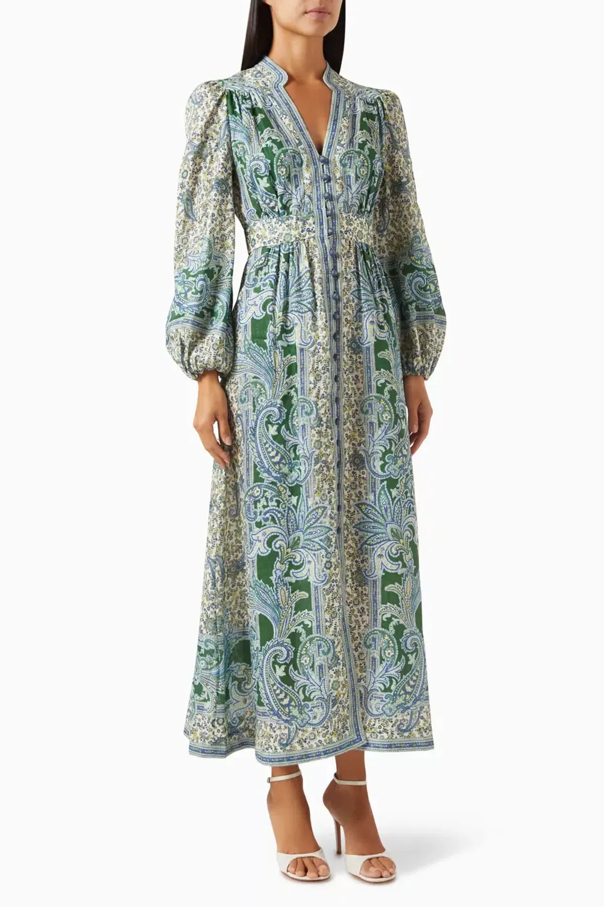 Zimmermann Ottie Plunge Midi Dress Size 2 / AU 12 - Image 1