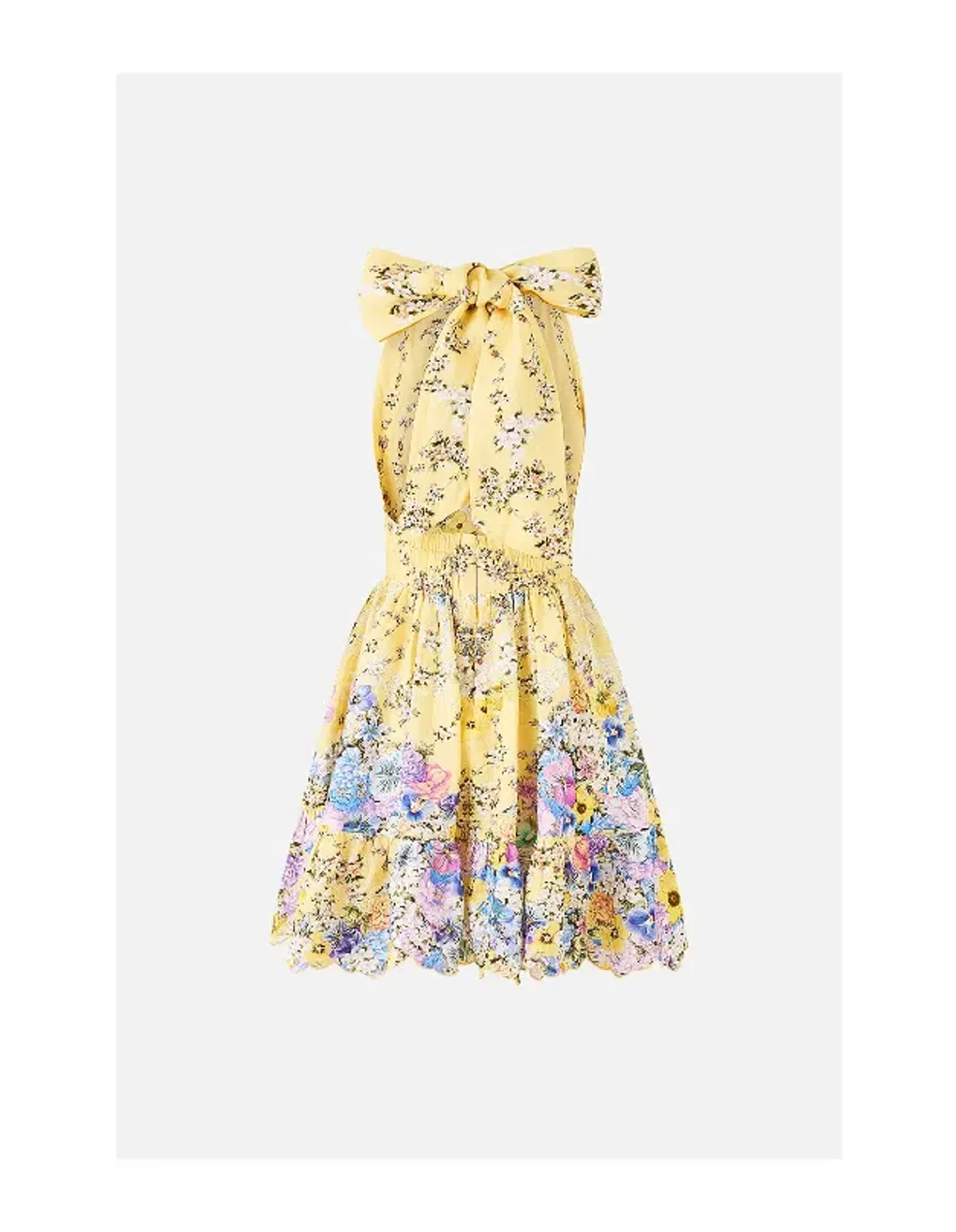 CAMILLA RUFFLE HEM HALTER SHORT DRESS SIZE XS for rent on The Volte - main image