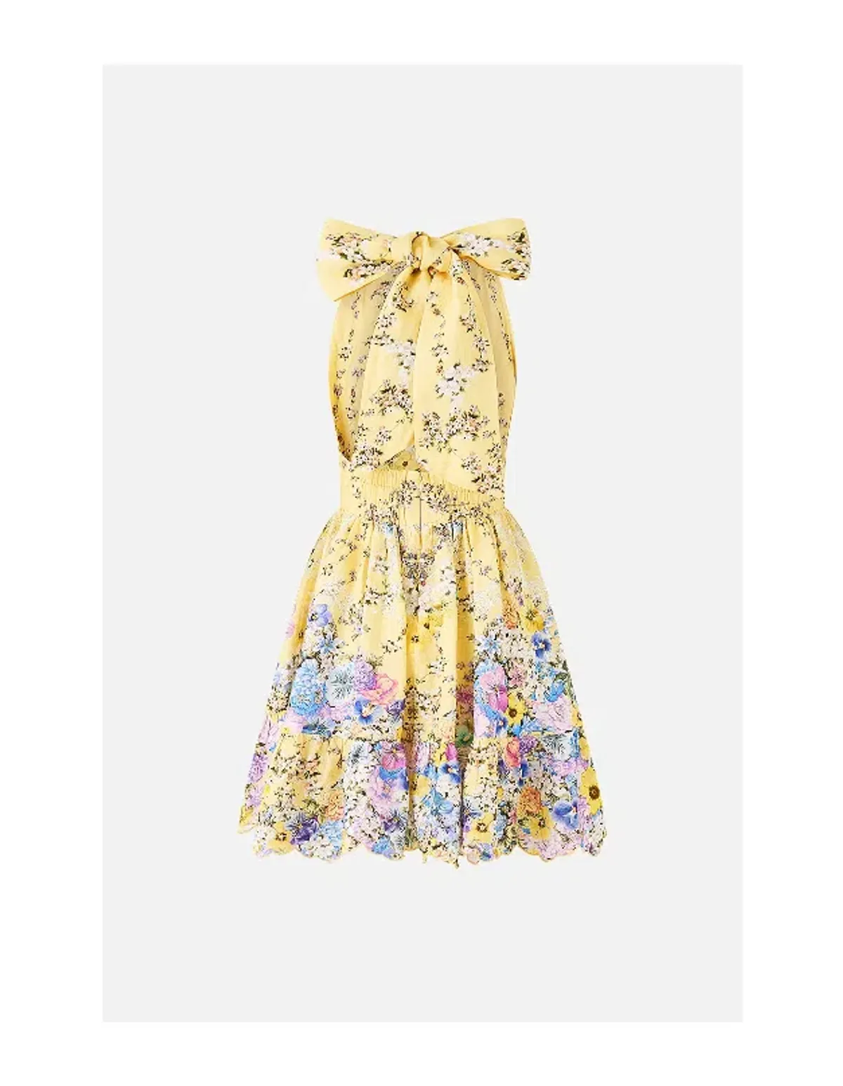 CAMILLA RUFFLE HEM HALTER SHORT DRESS SIZE XS - Image 2