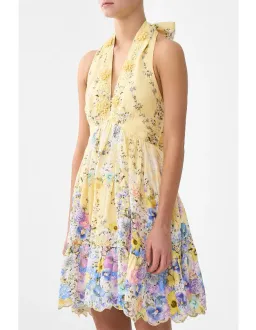 CAMILLA RUFFLE HEM HALTER SHORT DRESS SIZE XS for rent on The Volte - image 4