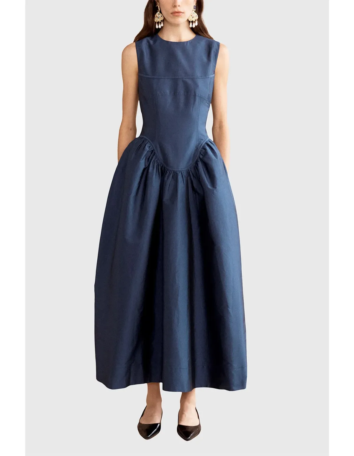 Lovaan Studios Wilma Midi Dress Size 12 Steel - Image 1